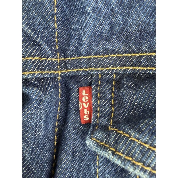 Levi’s Dark Wash Sherpa Lined Denim Trucker Jacket Blue Women’s Cotton Size S - Picture 7 of 9